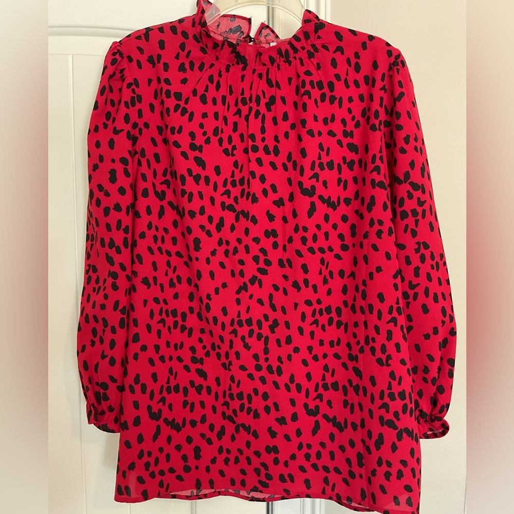 Stylish Red and Black Women's Blouse